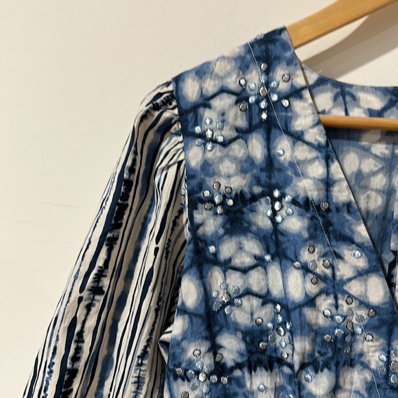 • Not So Serious by Pallavi Mohan • Anthropologie Behati Mini Dress Tie Dye Md - Picture 6 of 7